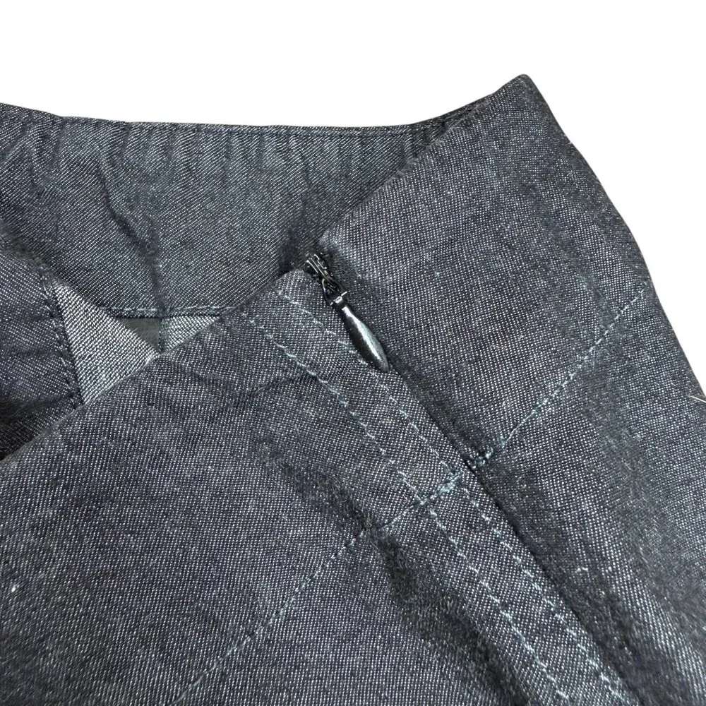 EUC Women's EILEEN FISHER‎ Long A-Line Denim Black Skirt | Size S